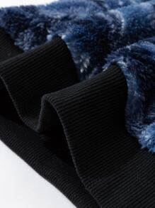 Tween Boy Camo Pattern Kangaroo Pocket Drop Shoulder Sweatshirt - Multicolor - View 3