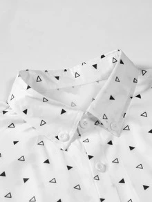 Manfinity Men Allover Print Shirt - White - View 5