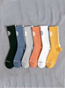 6 đôi Vớ họa tiết chữ cái cho nam - Nhiều màu - Xem 2