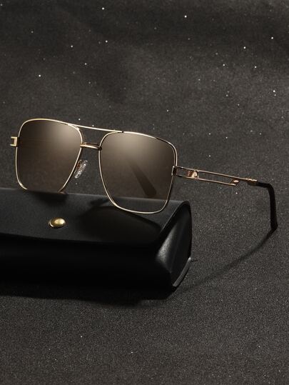 Gafas de piloto de moda de metal para hombres