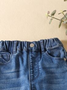 Baby Rabbit Patched Jeans - Medium Wash - View 3