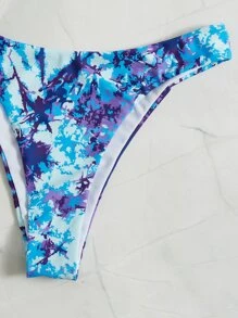 Tie Dye Halter Bikini Set Summer Beach - Multicolor - View 5