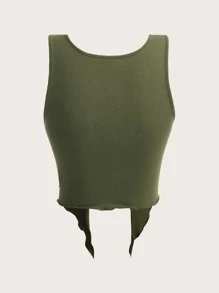 SHEIN ICON 3pcs Summer Asymmetrical Split Hem Tank Top With Letter Print Three Piece