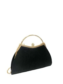 Túi xách nữ buổi tối - màu đen - Xem 4