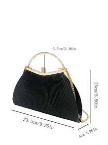 Túi xách nữ buổi tối - màu đen - Xem 6