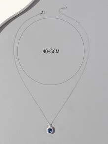 Conjunto de joyería de plata de ley 925 con cúbico de circonita, collar y anillo versátil como regalo para mujer