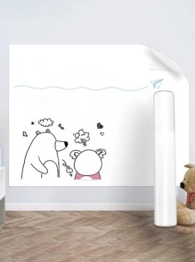 1pc Solid Adhesive Whiteboard - White - View 1