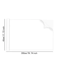 1pc Solid Adhesive Whiteboard - White - View 3