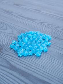 50 piezas Adorno de pecera de piedra luminosa, rocas que brillan en la oscuridad, guijarro de pecera brillante colorido - Azul - Ver 2