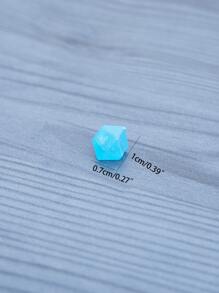 50 piezas Adorno de pecera de piedra luminosa, rocas que brillan en la oscuridad, guijarro de pecera brillante colorido - Azul - Ver 4