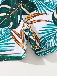 Tween Boy Tropical Print Beach Swimsuit - Multicolor - View 4