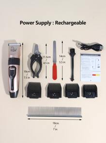 nicovaer 1 set Máquina de peluquería para mascotas - Rosa - Ver 8