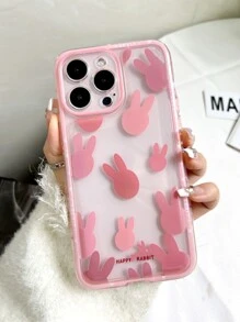 Funda de celular transparente con estampado de conejo - Multicolor - Ver 2