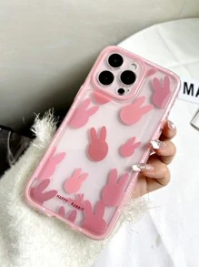 Funda de celular transparente con estampado de conejo - Multicolor - Ver 3