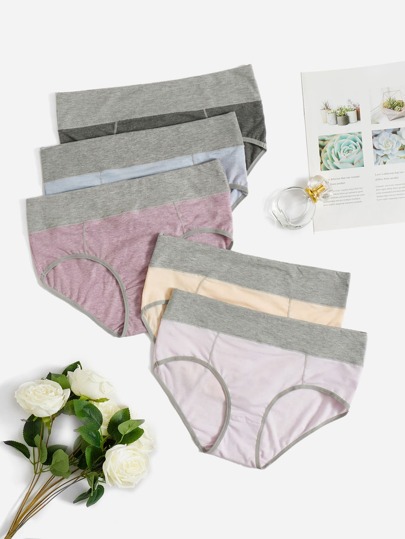 Plus 5pack Wideband Waist Panty