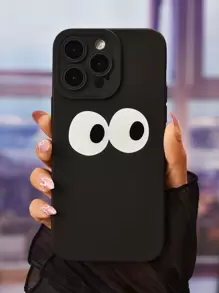 Vỏ điện thoại họa tiết mắt hoạt hình - Đen và trắng - Xem 1