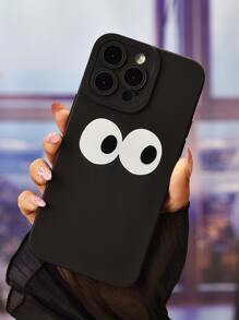 Vỏ điện thoại họa tiết mắt hoạt hình - Đen và trắng - Xem 2