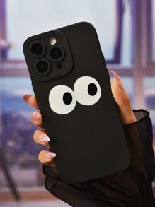 Vỏ điện thoại họa tiết mắt hoạt hình - Đen và trắng - Xem 3