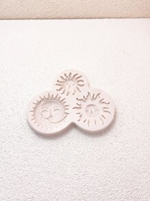 1pc Sun & Moon Face Silicone Mold For Handmade Clay, Resin, Soap Crafting DIY