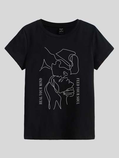 Judi Designs Co. Figure & Slogan Graphic Tee