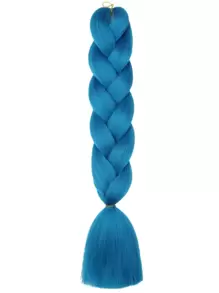 Trenza de pelo sintético largo - Azul - Ver 1