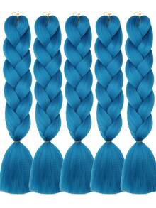 Trenza de pelo sintético largo - Azul - Ver 5