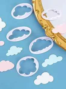 5入組PP曲奇模具現代家用雲形曲奇模具 - 白色 - 查看 2