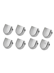 8pcs Metal Shoelaces Screw Lock, Stainless Steel Accessories For Sneakers - Silver - View 1