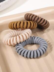 5 chiếc dây buộc tóc bằng dây cuộn rắn - Nhiều màu - Xem 4