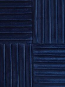 1入組流蘇絨布拼接裝飾枕套 - 藍色 - 查看 3