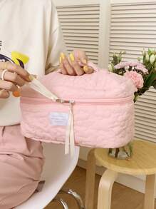 雲紋手提化妝包 - 粉色 - 查看 2