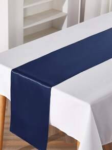1pc Polyester Table Runner, Modernist Blue Kitchen Table Runner For Wedding Party - Blue - View 4