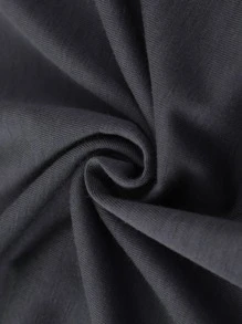 Manfinity Homme Men Letter Graphic Tee - Dark Grey - View 3