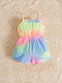 SHEIN Baby Tie Dye Cami Romper - Multicolor - View 2