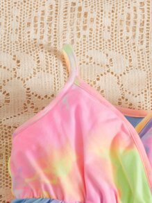 SHEIN Baby Tie Dye Cami Romper - Multicolor - View 4