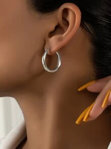 Vòng khuyên tai - Bạc - Xem 1