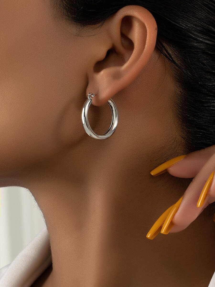 Vòng khuyên tai - Bạc - Xem 1