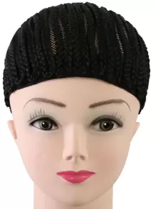 1入組假髮帽 - 黑色 - 查看 1