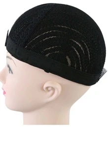 1入組假髮帽 - 黑色 - 查看 2