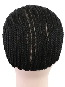 1入組假髮帽 - 黑色 - 查看 3