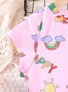 小女童卡通圖案洋裝