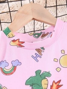 小女童卡通圖案洋裝