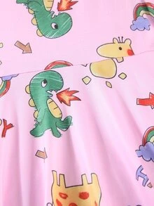 小女童卡通圖案洋裝