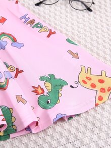 小女童卡通圖案洋裝