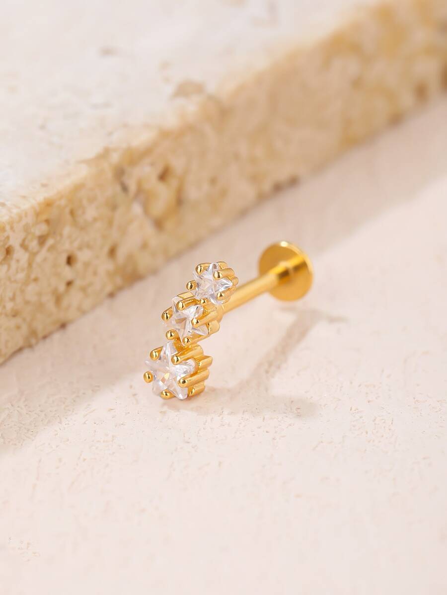 Bông tai trang trí ngôi sao 1 cái - Vàng - Xem 1