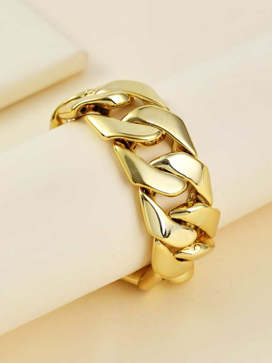 Vòng đeo tay liên kết tối giản - Vàng - Xem 1