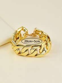 Vòng đeo tay liên kết tối giản - Vàng - Xem 3