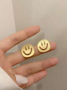 Bông tai biểu hiện rỗng - Vàng - Xem 3