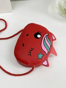 1 件 Young Girlpu 皮革拉鍊閉合可愛兒童迷你斜背包適合日常使用,四季皆宜