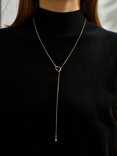 Minimalist Y Lariat Necklace